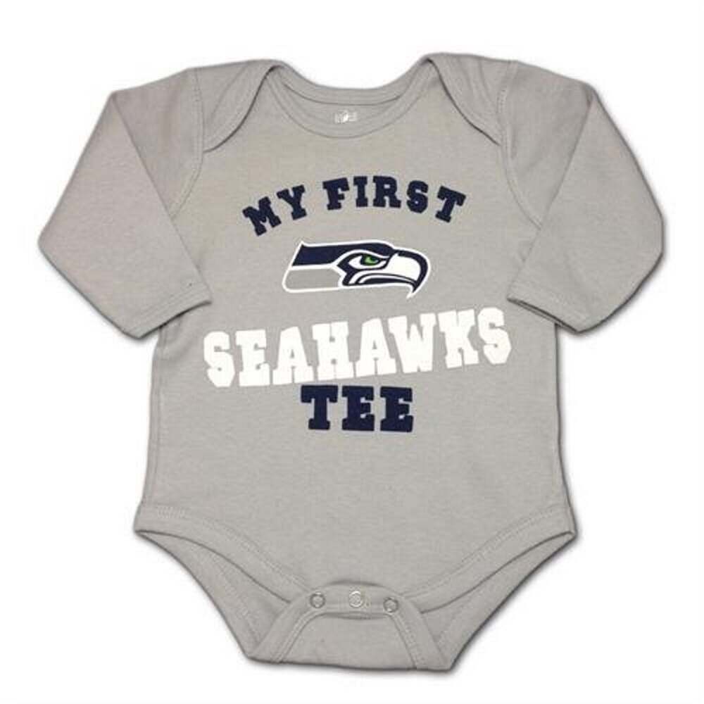 Seattle Seahawks Infant "My First Tee" Long Sleeve T-Shirt (0-3M)
